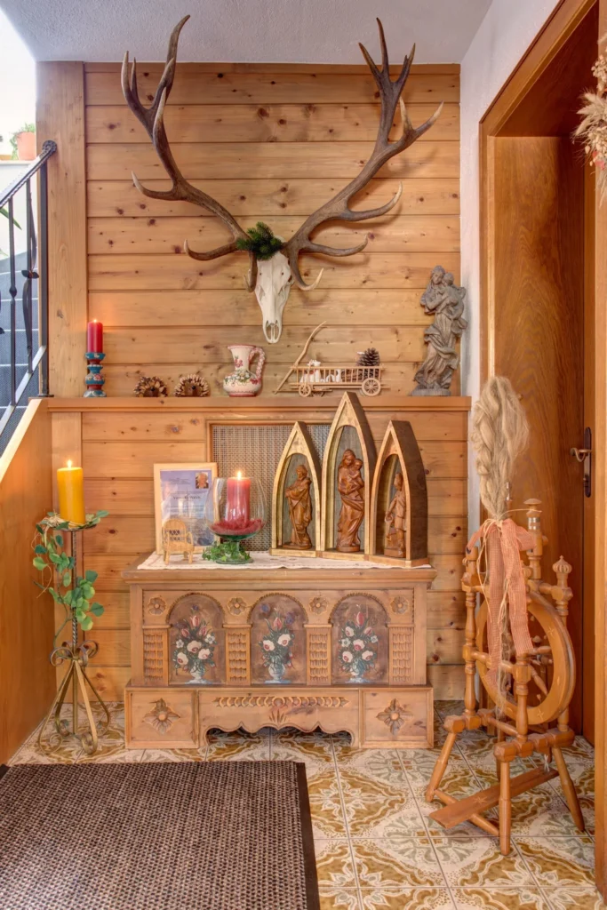 Traditioneller Kachelofen im Haus
